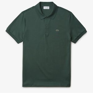 new lacoste regular fit green polo